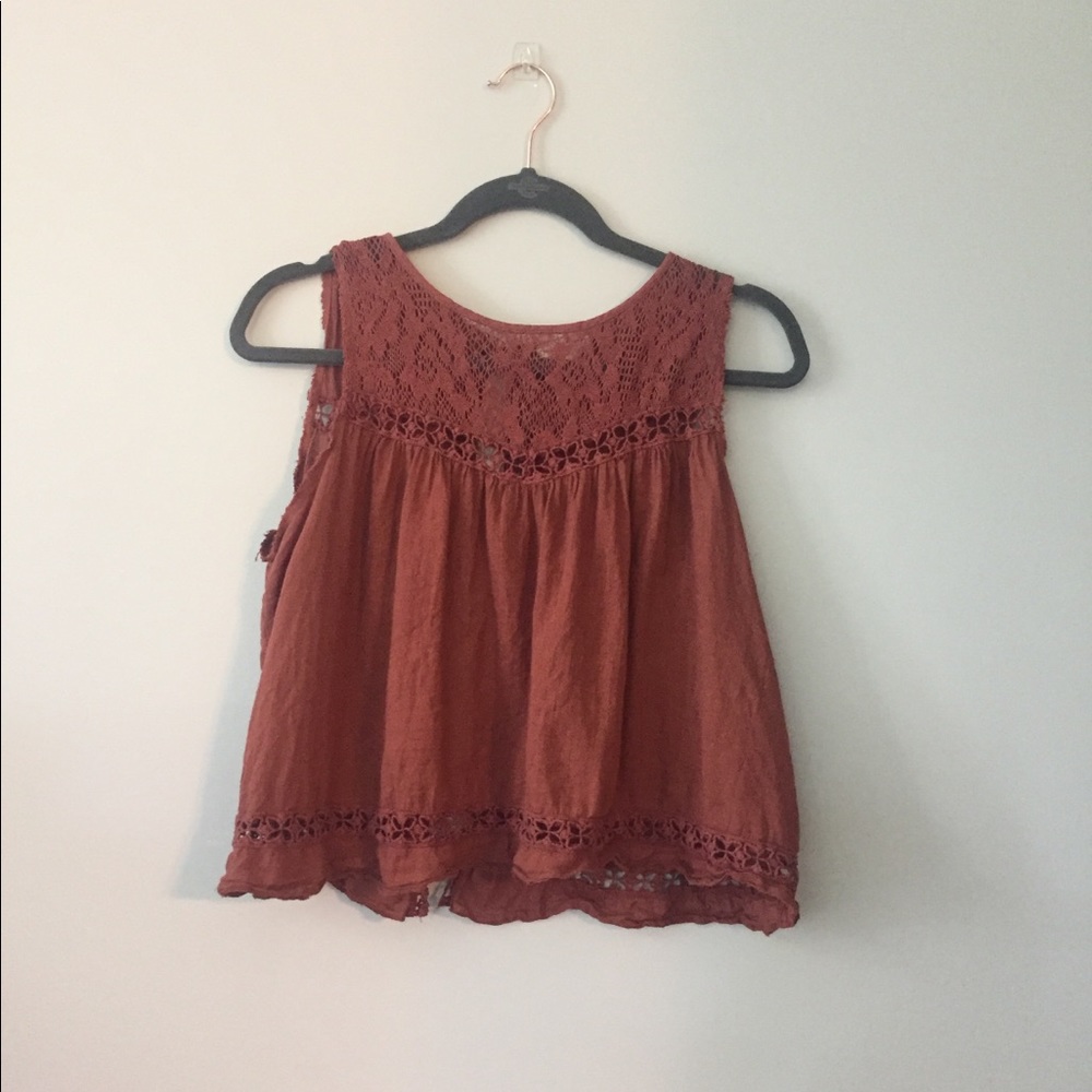 Pacsun Burnt Orange Open Back Top